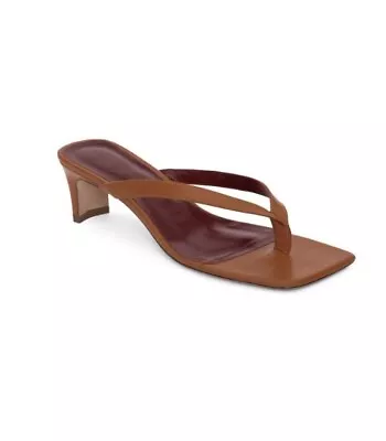 Staud Audrey Tan Thong Sandle Sz 8 Excellent In Box • $95