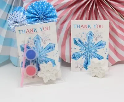 Paint Your Own Plaster Snowflake Birthday Gift Favour • £1