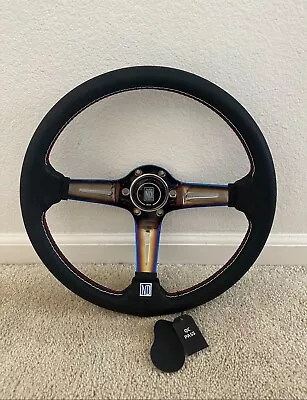 350mm Deep Dish Steering Wheel - Fit 6 Hole Hub Like Nardi NRG Grip • $149.99