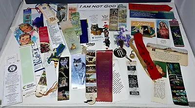 Mixed Lot Of 47 Vintage Bookmarks  Animals Spiritual Religious Tassels Sayings • $44.90