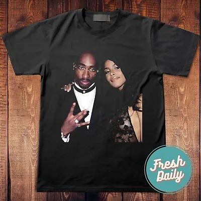 2Pac Tupac Shakur Aaliyah T-Shirt 2Pac Rapper T-shirt 90's Hip Hop Clothing • $25