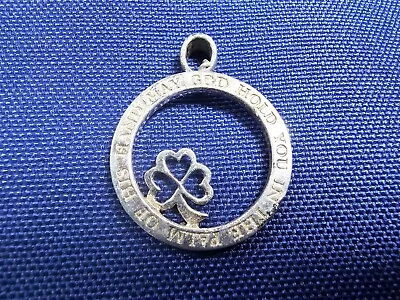 Grandma Grabe's Beautiful Vintage 925 Sterling Silver Clover Prayer Pendant • $0.75