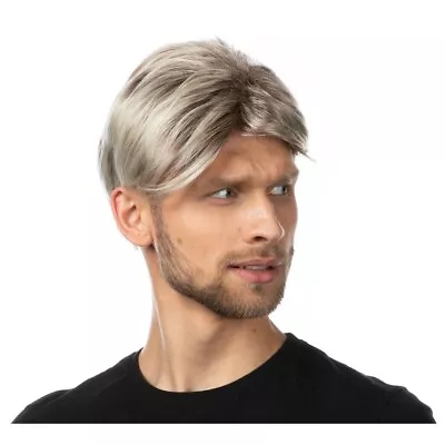 Handsome Men Wig Short Hair Wig Natural Cosplay Straight Curly Men's Party Wig • £9.99