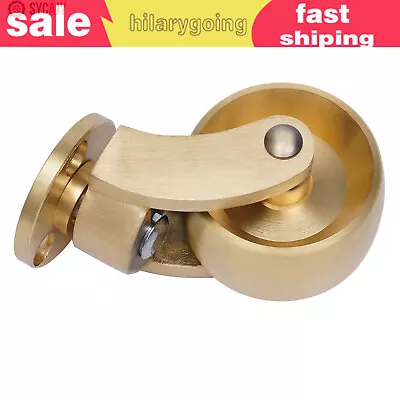 4 Vintage Style SOLID BRASS Strong Swivel Caster Wheels Brass Round Heavy Duty • $39.69