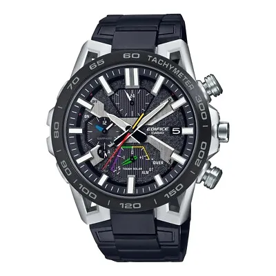 Casio Edifice Black Dial Silver Stainless Steel Strap Men Watch EQB-2000DC-1ADR • $644.30