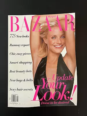 HARPER'S BAZAAR Magazine CAMERON DIAZ January 2002 Fashion Vintage Ads • $8