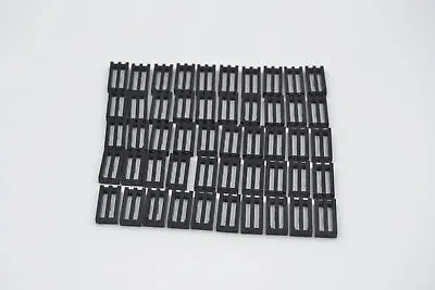 LEGO 50 X Grid Tile Black Black Tile 1x2 Grill With Bottom Groove 2412b • $3.19