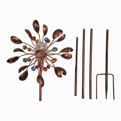 190CM Windmill Art Decor LED Light Solar Powered Wind Spinner Garden Yard Lawn • $41.95