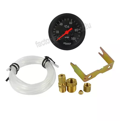 GENUINE New Speco Meter 2  Mechanical Oil Pressure Gauge Black #533-16 • $58.95