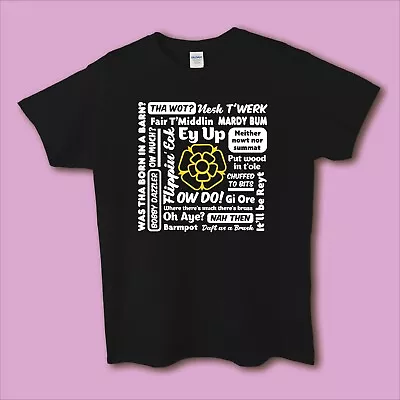 Men's/Ladies/Unisex Yorkshire T-shirt 'Yorkshire Phrases Word Cloud ' • £12.49