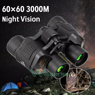 60x60 Vision Nocturna Telescopio Binoculares De Alta Definición Zoom Para Caza • $36.19