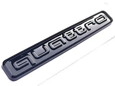 For Audi Gloss Black QUATTRO Emblem 3D Badge Rear Trunk OEM For A3 A4 A5 A6Q5 TT • $16.90