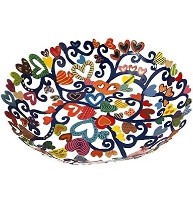 Yair Emanuel Multicolored Bowl In Hearts Laser Cut. New With Damaged Box. • $54.99