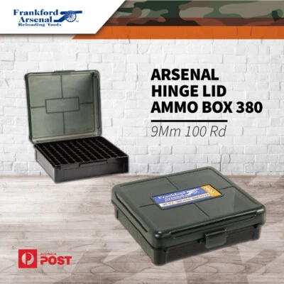 Frankford Arsenal Hinge Lid 100rd Ammo Box Ammunition Case 380 - 9mm • $27.50
