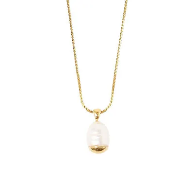 Chan Luu Gold-Dipped Pearl Pendant Necklace In Gold • $125