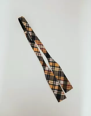 Vintage Brooks Brothers Makers All Cotton Colorful Plaid Bow Tie Adjustable READ • $8