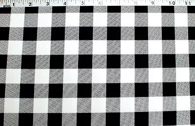 Bty* Holiday Black/white Buffalo Check 3/4  100% Cotton Fabric For Face Masks • £16.38