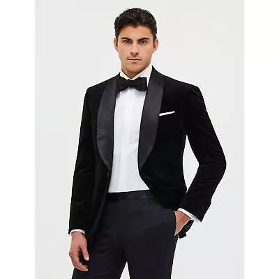 Indochino Velvet Onyx Dinner Tuxedo Jacket - Black  • $125