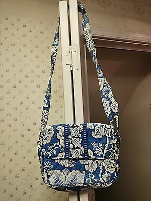 Vera Bradley Rachel Shoulder Bag 100 % Cotton Retired Pattern Blue Lagoon • $9.99