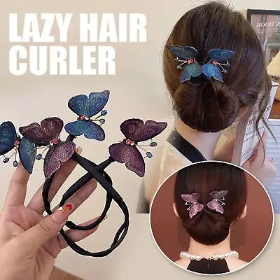 $3.14 • Buy Women Lazy Hair Curler Butterfly Twisting Hair Clip Pin Bun Maker Accessories✨