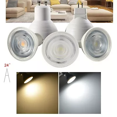 Dimmable COB LED Spotlight 7W GU10 MR16 GU5.3 Light Bulbs 110V 220V White Lamps • $3.28