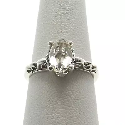 Kabana Sterling Silver Quartz Rock Crystal Ring Scroll Engagement • $84.55