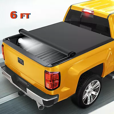 6FT Truck Bed Tonneau Cover Roll-Up For 1994-2003 Chevy S10 GMC Sonoma S15 +LED • $135.96