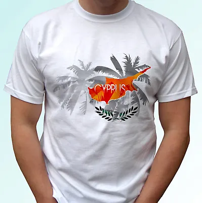 £9.99 • Buy Cyprus Palm Flag - White T Shirt Holiday Top Design Mens Womens Kids Baby Sizes