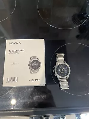 £150 • Buy Nixon Men's 48-20 Chrono Midnight GT Blue Stainless Steel  Watch A486 1529