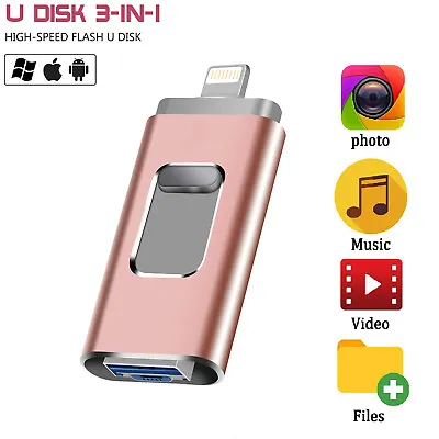 1TB 256GB OTG USB 3.0 Flash Drive Pen Storage Memory Photo Stick For IPhone IPad • £11.99