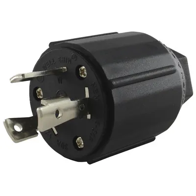 Conntek L5-30P 3 Prong Locking 30 Amp 125 Volt Male Plug Black • $14.95