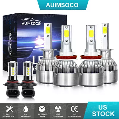 H1 H11 H10 LED Headlight High-Low Beam Bulbs For Ford Escape 2016 Plug Play 6PCs • $46.24