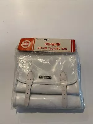 Vintage Schwinn Approved Saddle Tool Bag Pouch Deluxe Touring Bag White As Is • $174.95