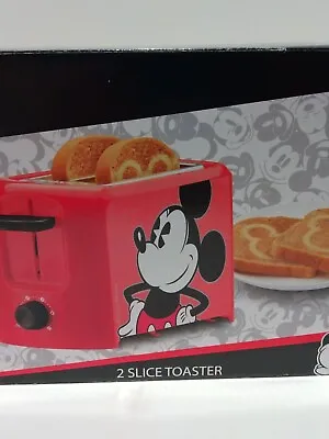 Mickey Mouse 2-Slice Toaster By Disney Leaves Mickey Mouse Imprint Of Toast • $28.98