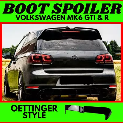 Oettinger Wing Fits MK6 Golf Volkswagen GTI & R (08-12) Gloss Black Spoiler VW • $189