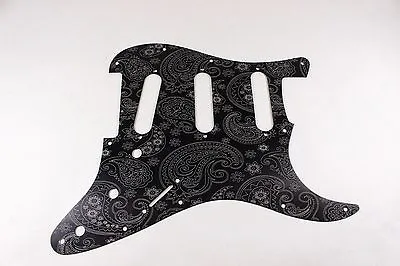 Black Anodized Paisley  Aluminum SSS Strat Pickguard- Fits Fender Stratocaster • $100