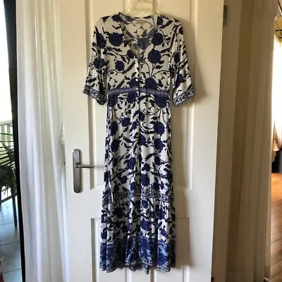 $105 • Buy Arnhem Dress 8AU Carolina Rose Dress Duster Kimono U41 W35 Or 27” Inches 🦄