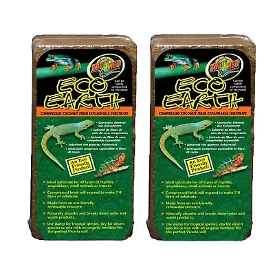 Zoo Med Eco Earth Coconut Fiber Substrate 2pk • $13.95