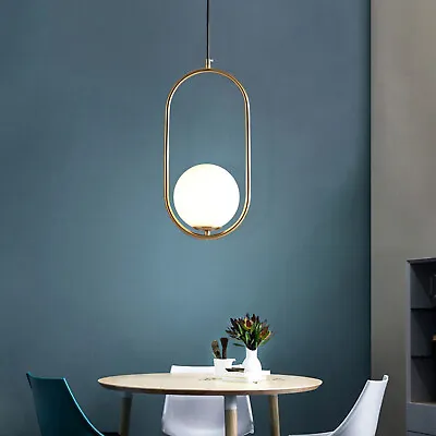 Modern Glass Ball Pendant Light Chandelier Gold Hanging Lamp Ceiling Fixture NEW • $19