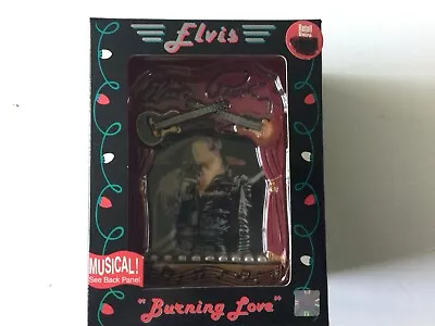 Vintage 2003 American Greetings Elvis Presley Ornament Musical Plays Burning Lov • $9.99