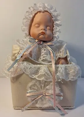 Vintage Westminster Porcelain Animated Moving Baby Doll Music Box Brahms Lullaby • $24.24