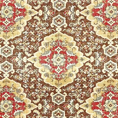 Jaipur Moroccan Red Ethnic Damask Covington Fabric • $21.50