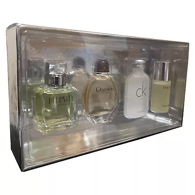 Calvin Klein 4x 15ml EDT Miniature Boxed Gift Set For Men Eternity Obsession • £53.99