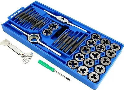 40pc Tap And Die Set Metric Thread Renewing Tapping Threading Chasing Tools MM • $26.99