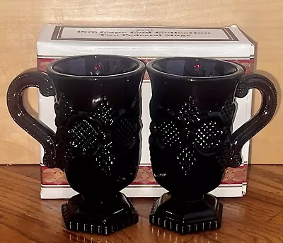 1982 Vintage Avon 1876 Cape Cod Collection Two Pedestal Mugs 5  Inch New In Box • $8.99