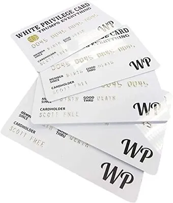 NC 5PCS WP Fake Credit Card 3D PVC White Business Wallet Cards Birthday  • $11.85