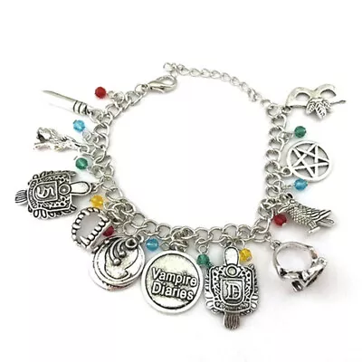 The Vampire Diaries Vintage Metal Adjustable Charm Bracelet - UK • £8.99