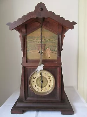 Rare Antique Junghans Acrobat Novelty Timber Clock For Restoration AS IS • $650