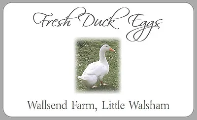 Personalised Duck Egg Box Carton Labels Small Freshly Laid Stickers • £2.70