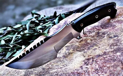 Custom Handmade D2 Tool Steel G-10 Micarta Tracker Hunting Bowie Knife Survival • $39.99